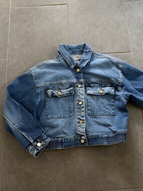 Girls Distressed Denim Jacket